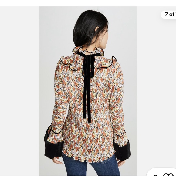 Tory Burch Multicolor Ruffle Blouse - Picture 4 of 15